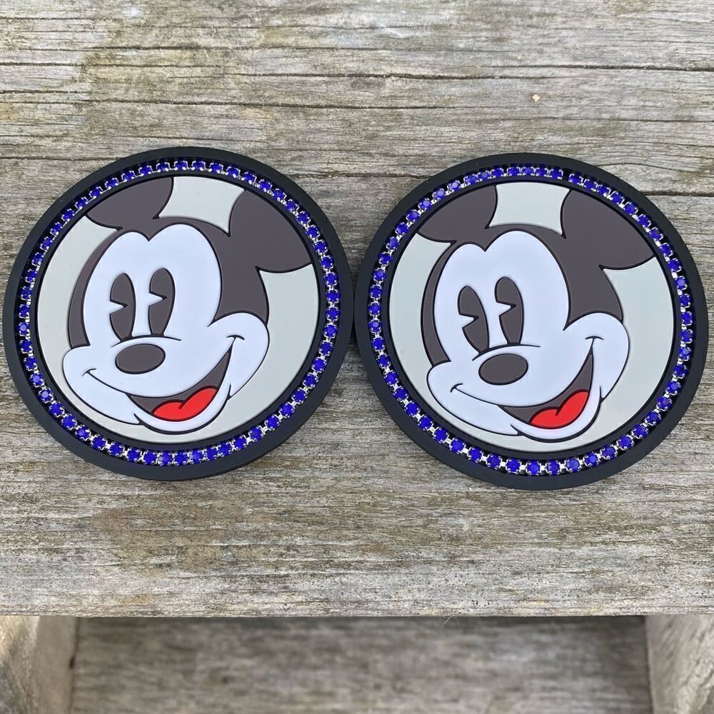 NWT New Two Disney Mickey Mouse Silicone Car/Auto Cup Holder Coasters